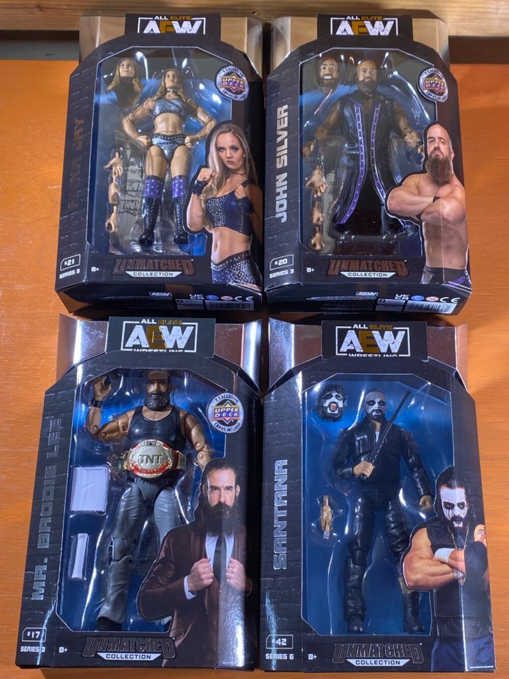 AEW Unmatched Lot of 4 - Mr Brodie Lee / Santana / John Silver / Anna Jay